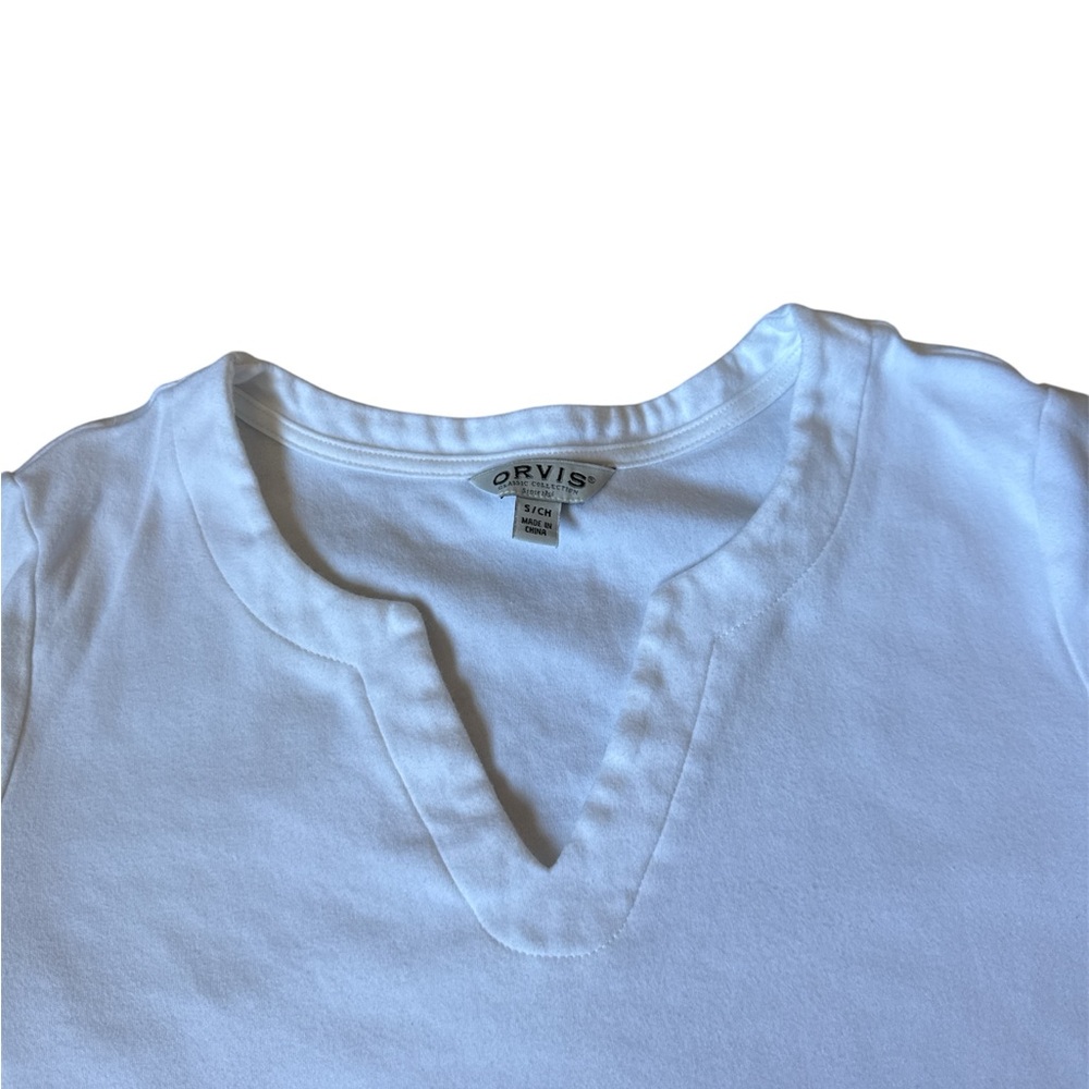 ORVIS Ladies' 3/4 Sleeve Pima Cotton Tee/Top with Side Slits SIZE SMALL - Picture 5 of 6